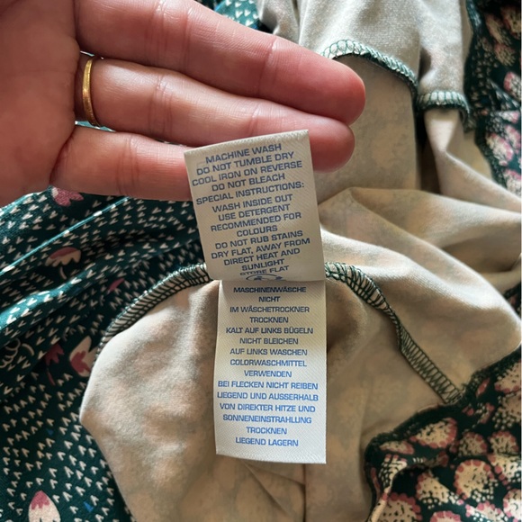 Boden Anna Jersey Floral polka dot Belted Midi Dress Green Women's Size 16 Long - Picture 6 of 16